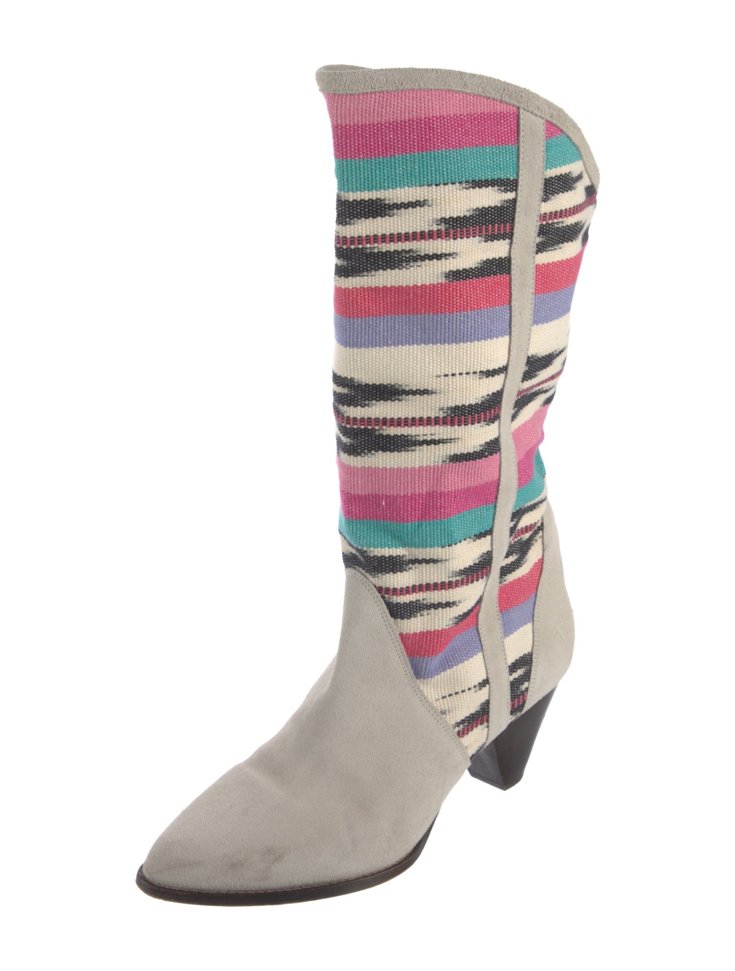 Isabel Marant Suede Printed Sock Boots